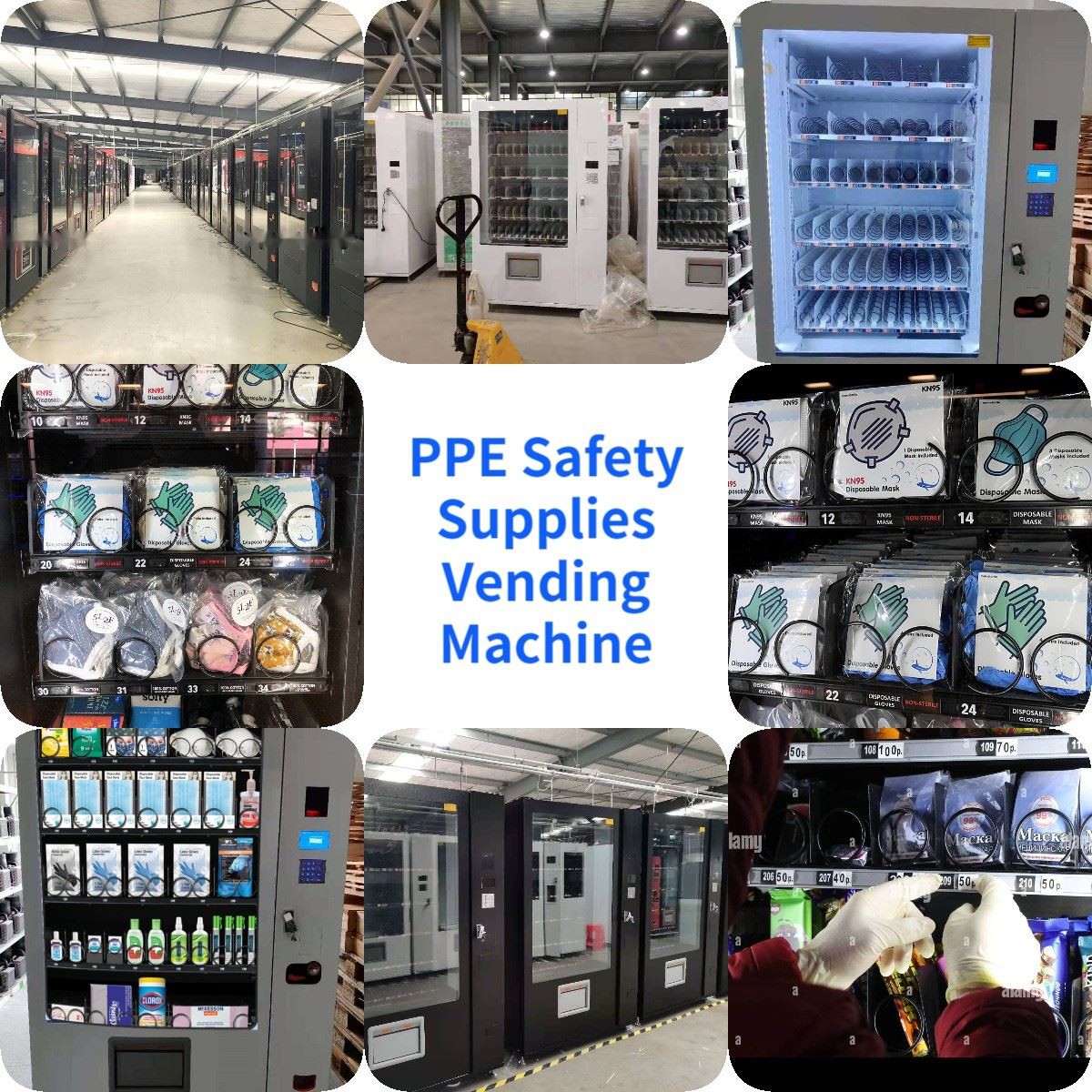 More pictures of PPE gloves vending machine